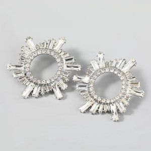 Crystal, Sunburst, Statement Earring, Sunburst Earring, Ammina Earring